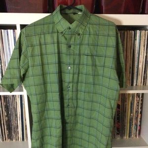 1960s sears green plaid shirt mod